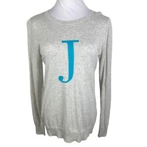 Old Navy Lightweight Long‎ Sleeve Sweater "J" Women's Medium Light Ash Gray